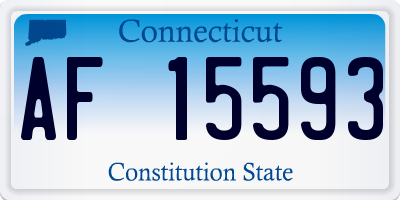 CT license plate AF15593