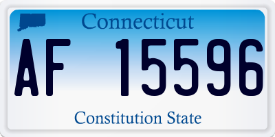 CT license plate AF15596