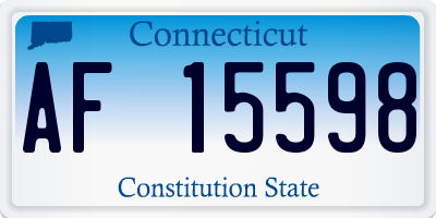 CT license plate AF15598