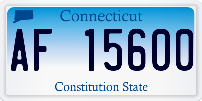 CT license plate AF15600