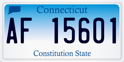 CT license plate AF15601