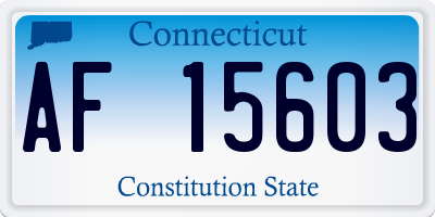 CT license plate AF15603