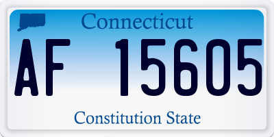 CT license plate AF15605