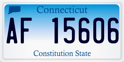 CT license plate AF15606