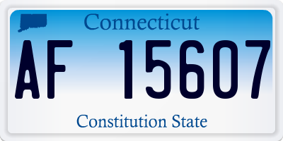 CT license plate AF15607