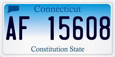 CT license plate AF15608