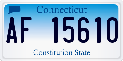 CT license plate AF15610