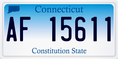 CT license plate AF15611