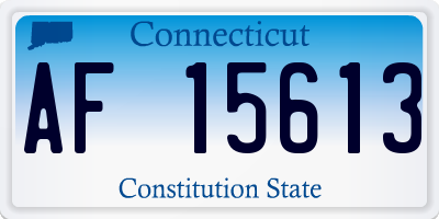 CT license plate AF15613
