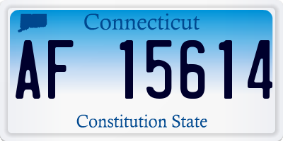 CT license plate AF15614