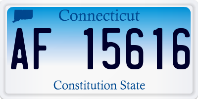 CT license plate AF15616