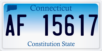 CT license plate AF15617