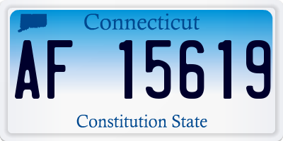CT license plate AF15619