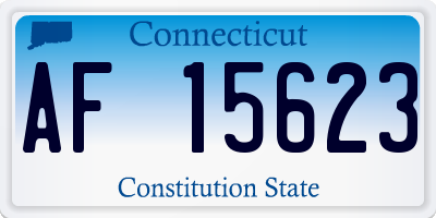 CT license plate AF15623