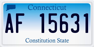 CT license plate AF15631