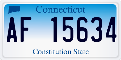 CT license plate AF15634