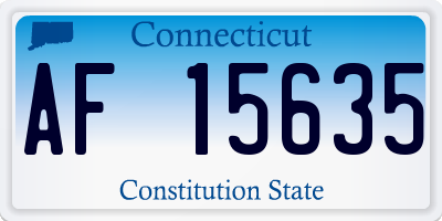 CT license plate AF15635