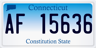 CT license plate AF15636
