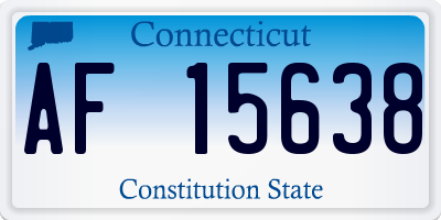 CT license plate AF15638