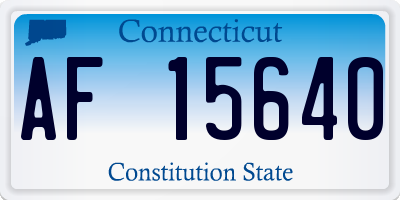 CT license plate AF15640