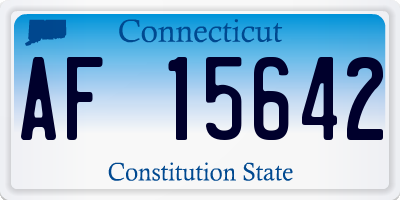 CT license plate AF15642