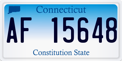 CT license plate AF15648