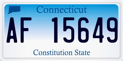 CT license plate AF15649