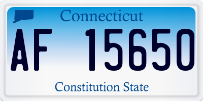 CT license plate AF15650