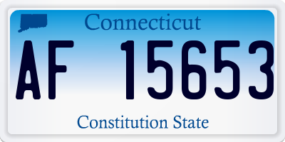 CT license plate AF15653