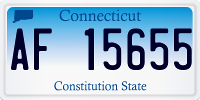 CT license plate AF15655