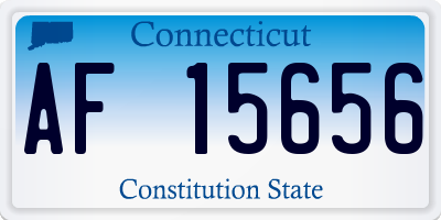 CT license plate AF15656