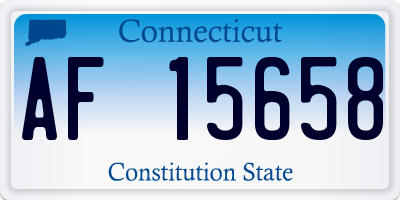 CT license plate AF15658