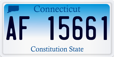 CT license plate AF15661