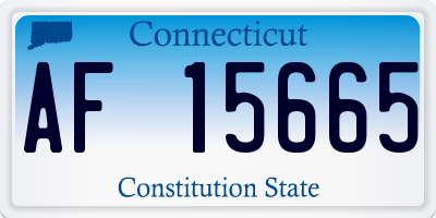 CT license plate AF15665