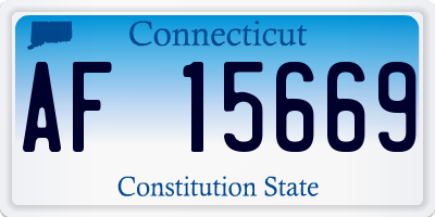 CT license plate AF15669