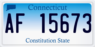 CT license plate AF15673