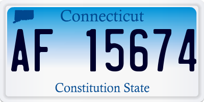 CT license plate AF15674