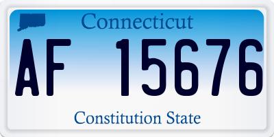 CT license plate AF15676