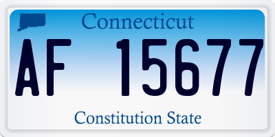 CT license plate AF15677