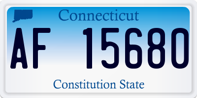 CT license plate AF15680