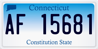CT license plate AF15681