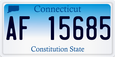 CT license plate AF15685