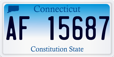 CT license plate AF15687