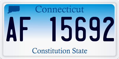 CT license plate AF15692
