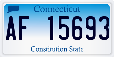 CT license plate AF15693