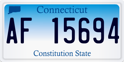 CT license plate AF15694