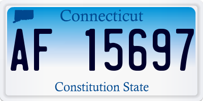 CT license plate AF15697