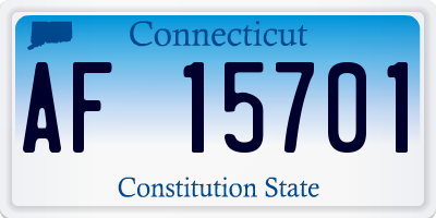 CT license plate AF15701