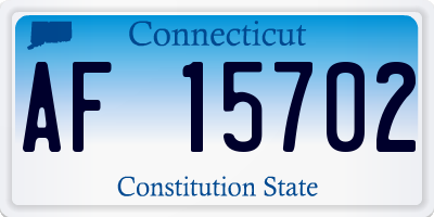 CT license plate AF15702