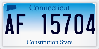 CT license plate AF15704